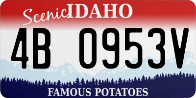 ID license plate 4B0953V