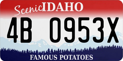 ID license plate 4B0953X