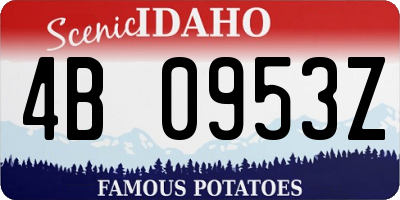 ID license plate 4B0953Z