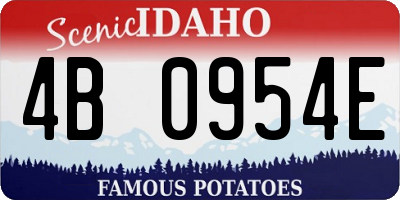 ID license plate 4B0954E