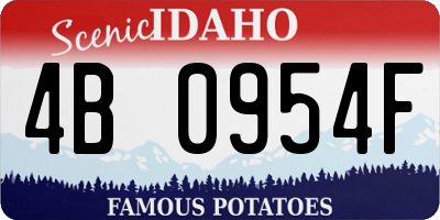 ID license plate 4B0954F