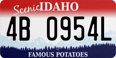 ID license plate 4B0954L