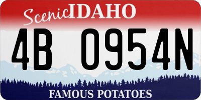 ID license plate 4B0954N