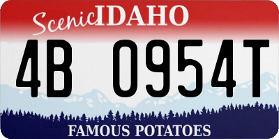 ID license plate 4B0954T