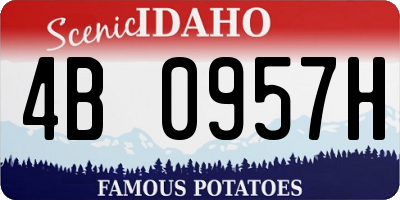 ID license plate 4B0957H