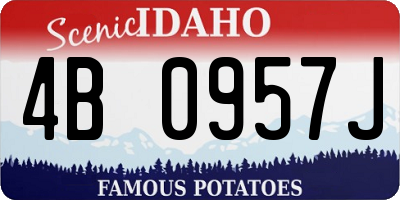 ID license plate 4B0957J