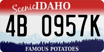 ID license plate 4B0957K