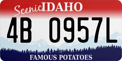 ID license plate 4B0957L