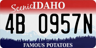 ID license plate 4B0957N