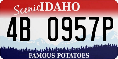 ID license plate 4B0957P
