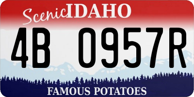 ID license plate 4B0957R