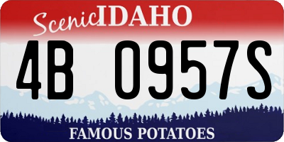 ID license plate 4B0957S