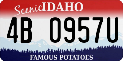 ID license plate 4B0957U