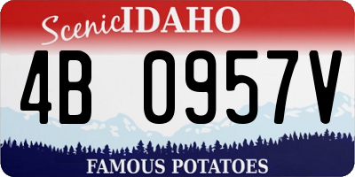 ID license plate 4B0957V
