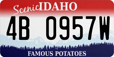 ID license plate 4B0957W