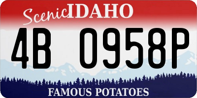 ID license plate 4B0958P