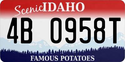 ID license plate 4B0958T