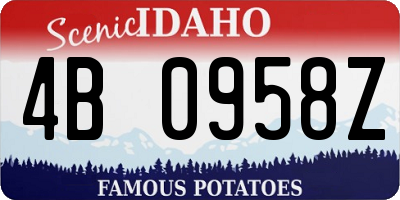 ID license plate 4B0958Z