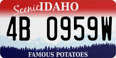 ID license plate 4B0959W