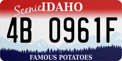 ID license plate 4B0961F