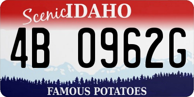 ID license plate 4B0962G