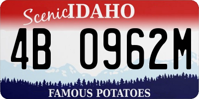ID license plate 4B0962M
