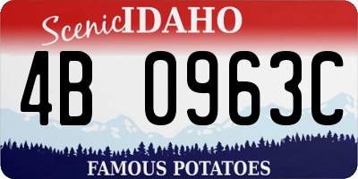 ID license plate 4B0963C