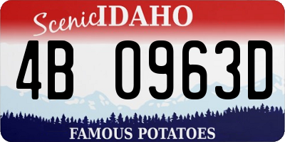 ID license plate 4B0963D
