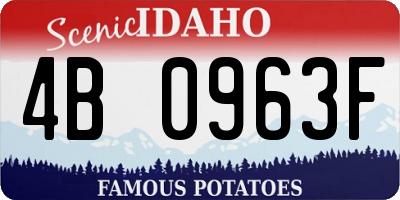 ID license plate 4B0963F
