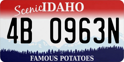 ID license plate 4B0963N
