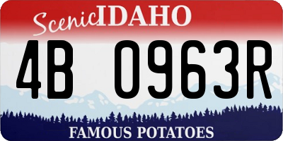 ID license plate 4B0963R