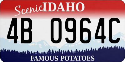 ID license plate 4B0964C