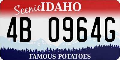 ID license plate 4B0964G