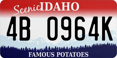 ID license plate 4B0964K