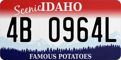 ID license plate 4B0964L