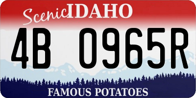 ID license plate 4B0965R