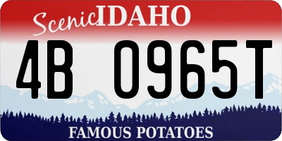 ID license plate 4B0965T