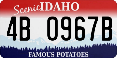 ID license plate 4B0967B