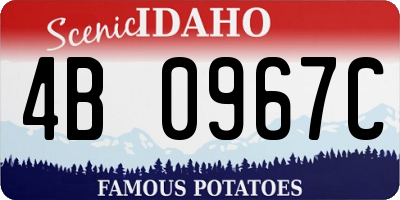 ID license plate 4B0967C