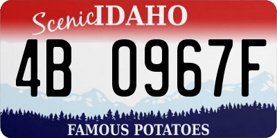 ID license plate 4B0967F