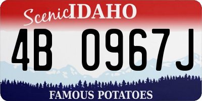 ID license plate 4B0967J