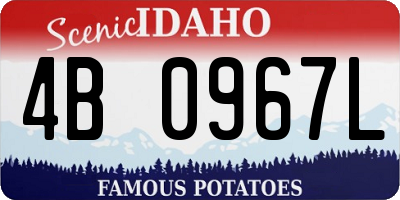 ID license plate 4B0967L