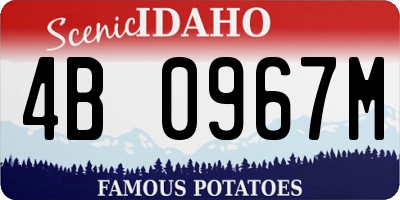 ID license plate 4B0967M