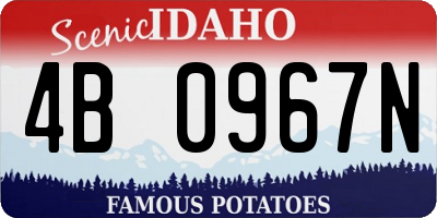 ID license plate 4B0967N
