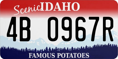 ID license plate 4B0967R