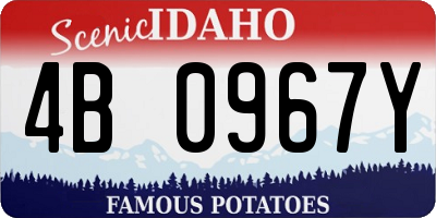 ID license plate 4B0967Y
