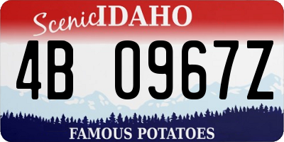 ID license plate 4B0967Z