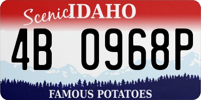 ID license plate 4B0968P