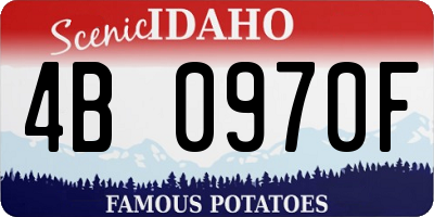 ID license plate 4B0970F