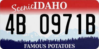 ID license plate 4B0971B